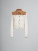 Marni Ecru Organic Denim Trucker Jacket beež teksajakk