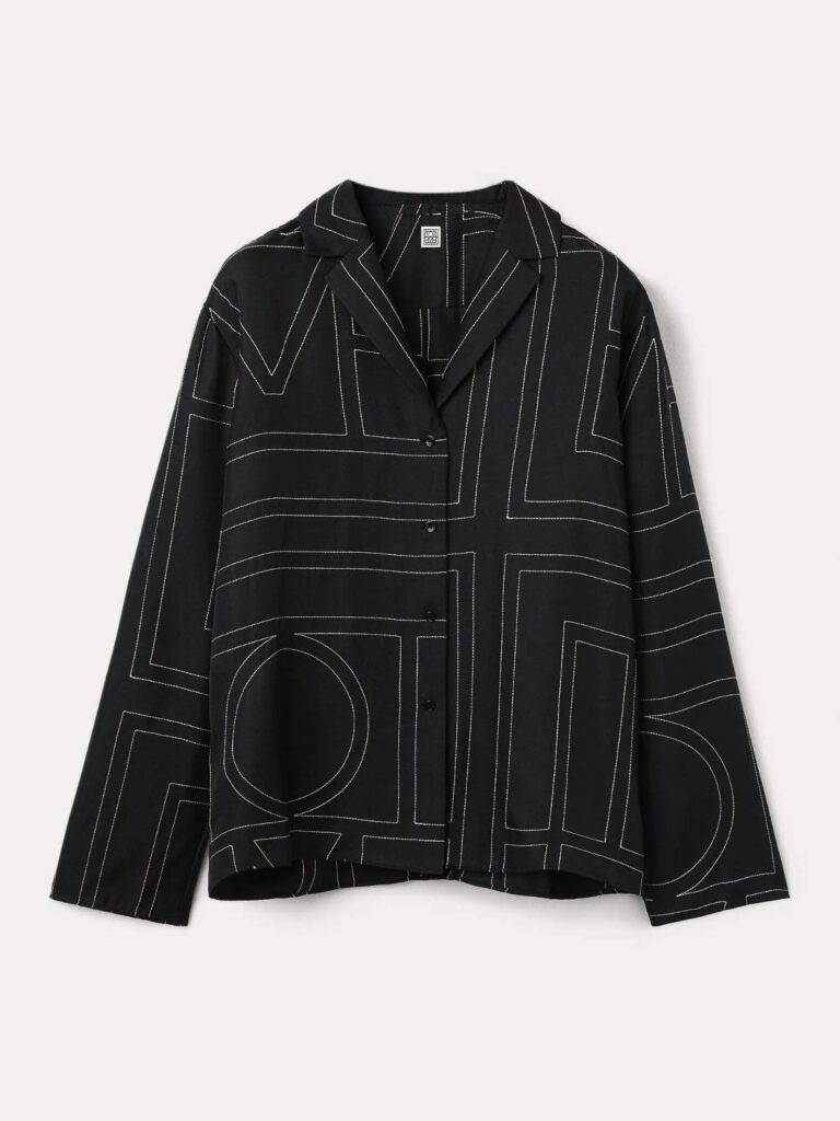 oteme Monogram Silk PJ Top siidist särk