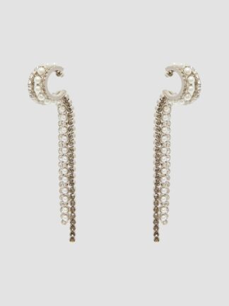 rdem Long Crystal Hoop Earring rippuvad pärlitega kõrvarõngad