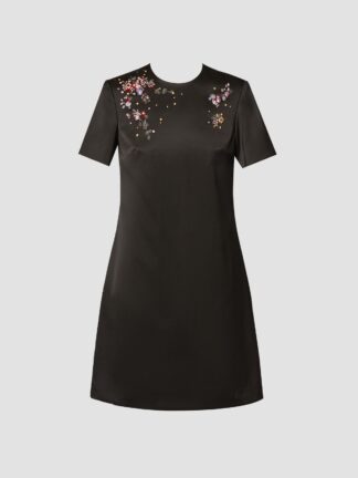 Erdem Short Sleeve Mini Dress pidulik minikleit