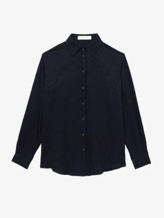 Proenza Schouler Hall Shirt in Crinkled Flou kortsutatud särk