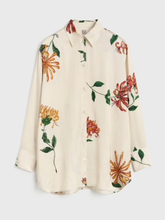 Toteme Relaxed Honeysuckle Shirt beež lilleline pluus