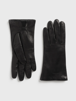 Toteme Leather Gloves mustad nahast kindad