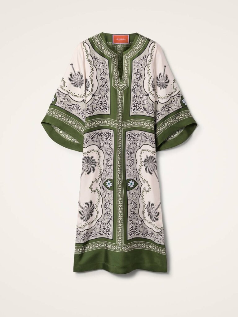 La DoubleJ The Kaftan roheline siidist kaftan