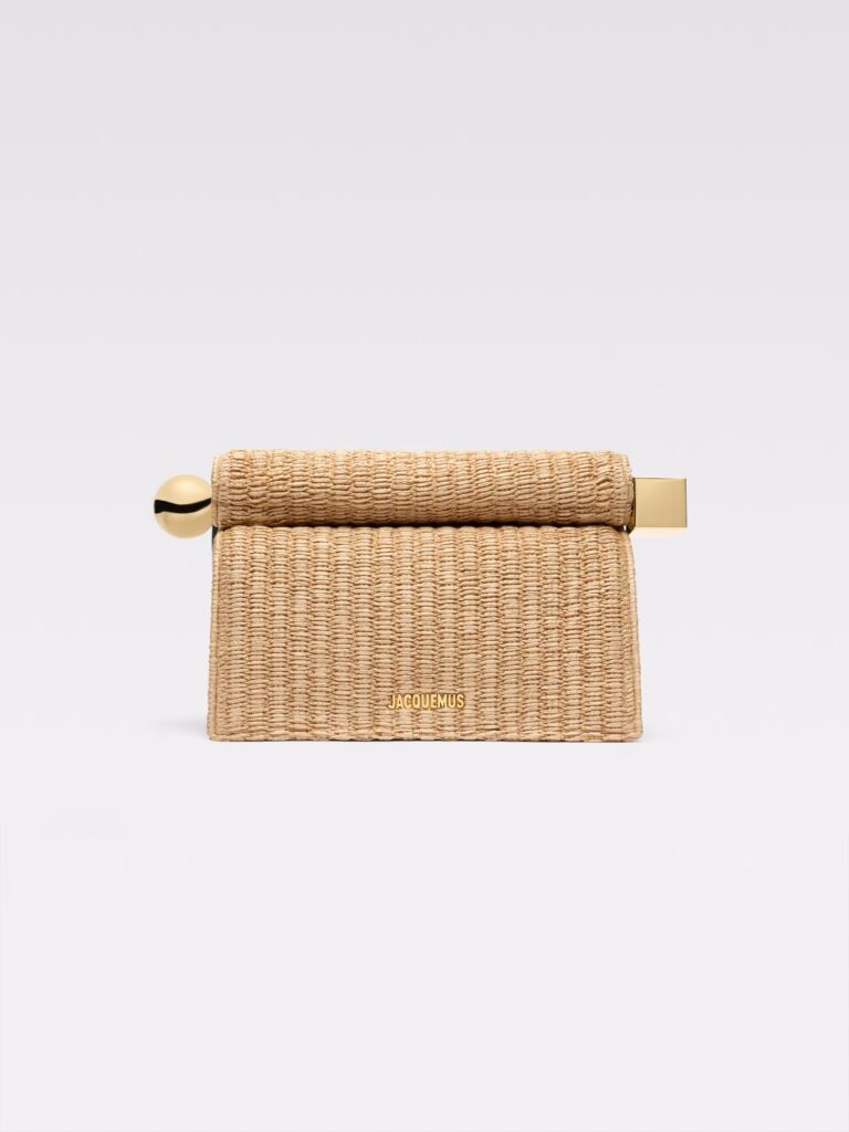 Jacquemus La Pochette Rond Carre raffia clutch