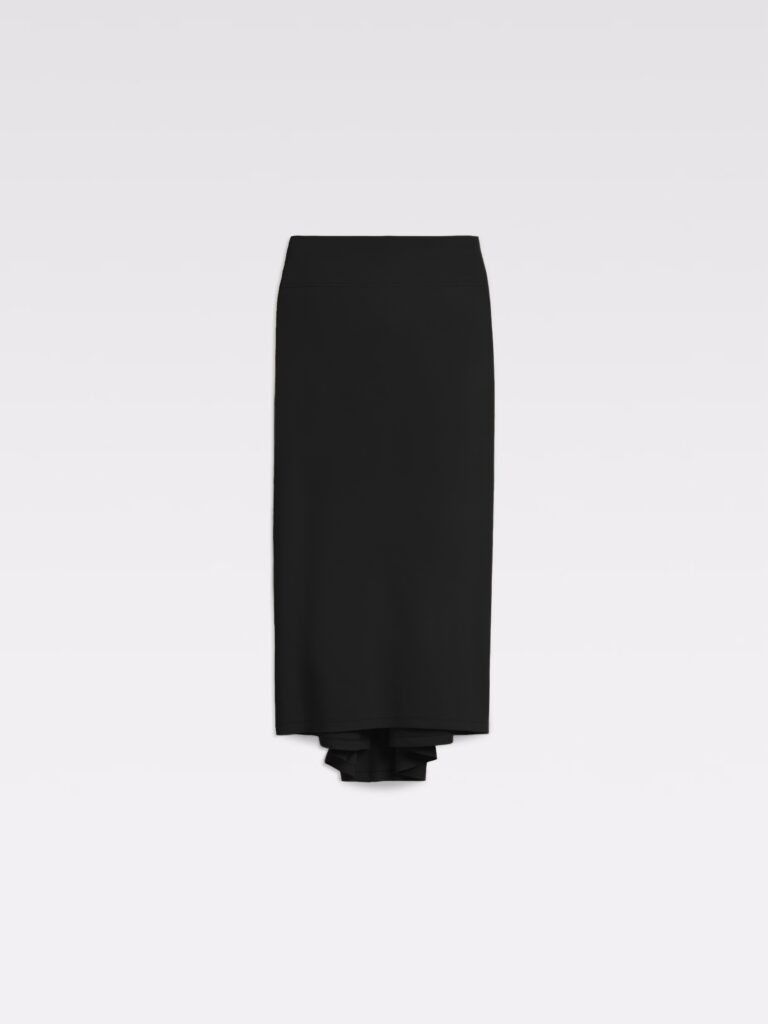 Jacquemus La Jupe Sablier must drapeeritud midiseelik