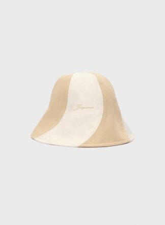 Jacquemus Le Bob Gelato beež puuvillane müts