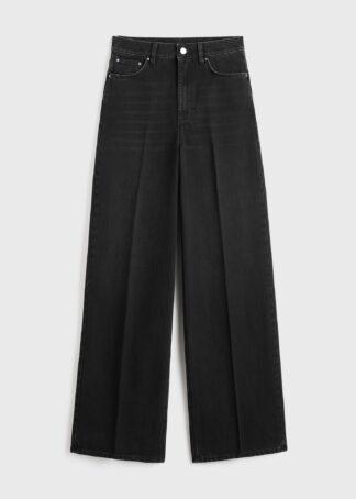 Wide Leg Denim Faded Black 32