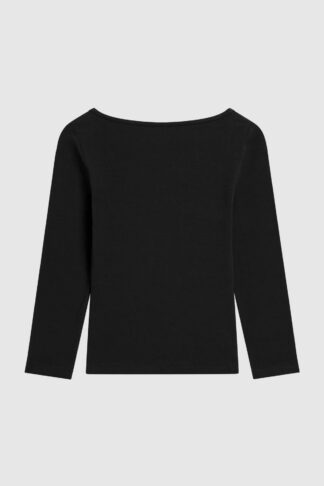 Soft Jersey Ballerina Top Jet Black