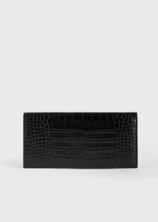 T-Lock croco-embossed wallet