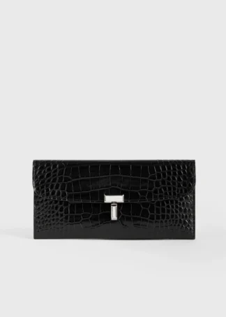 T-Lock Croco-Embossed Wallet