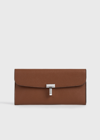 T-Lock Grained-Leather Wallet