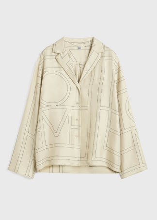 Monogram Silk PJ Top