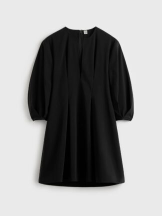 Balloon Sleeve Cotton Dress