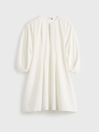 Balloon Sleeve Cotton Dress