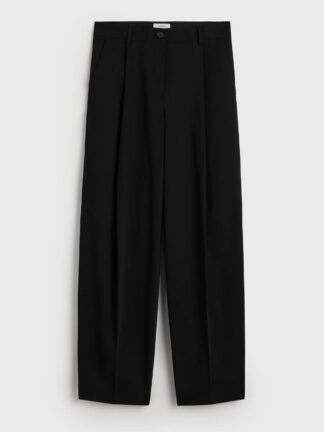 Single Pleat Cotton Trousers