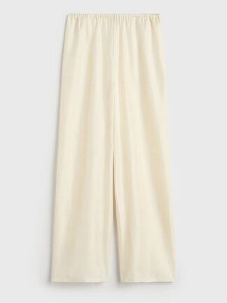 Monogram Silk PJ Bottoms Cream