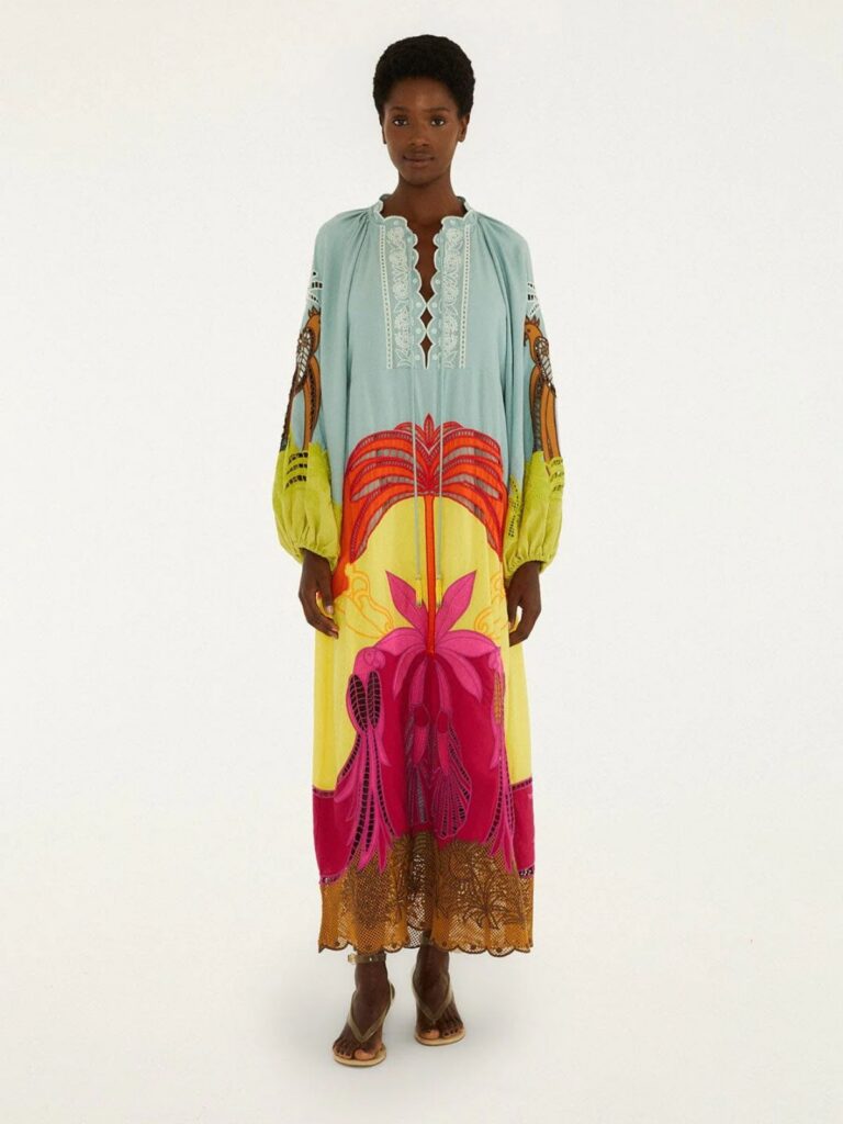 Usiacuri Multicolor Richelieu Maxi Dress