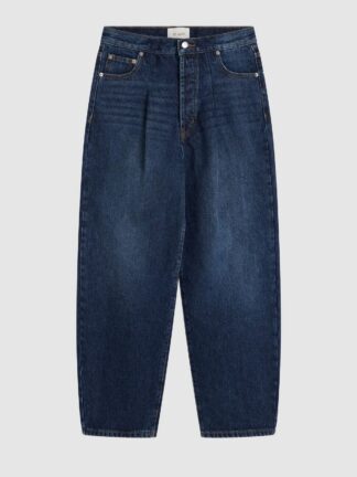 Mid Rise Pleat Barrel Jeans