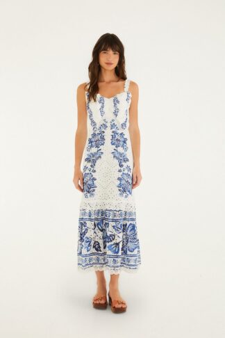 Beautiful nature eyelet midi dress