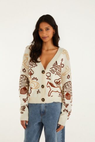 Countryside cornelli buttoned knit cardigan