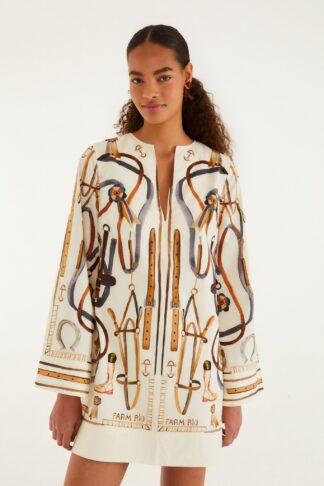 Equestrian scarf cape mini dress